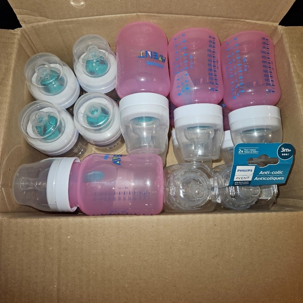 12- Avent anti colic baby bottles